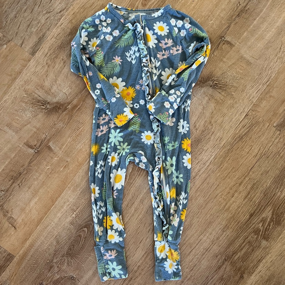 Emerson convertible romper with ruffle